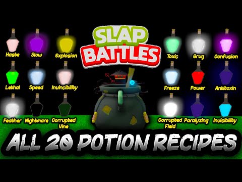 ALL 20 ALCHEMIST Glove🧪 Recipes (GUIDE SHEET!!) - Slap Battles Roblox