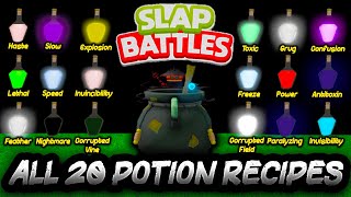 ALL 20 ALCHEMIST Glove🧪 Recipes (GUIDE SHEET!!) - Slap Battles Roblox