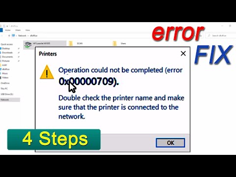 Share Printer Problem | Operation could not be completed error 0x00000709