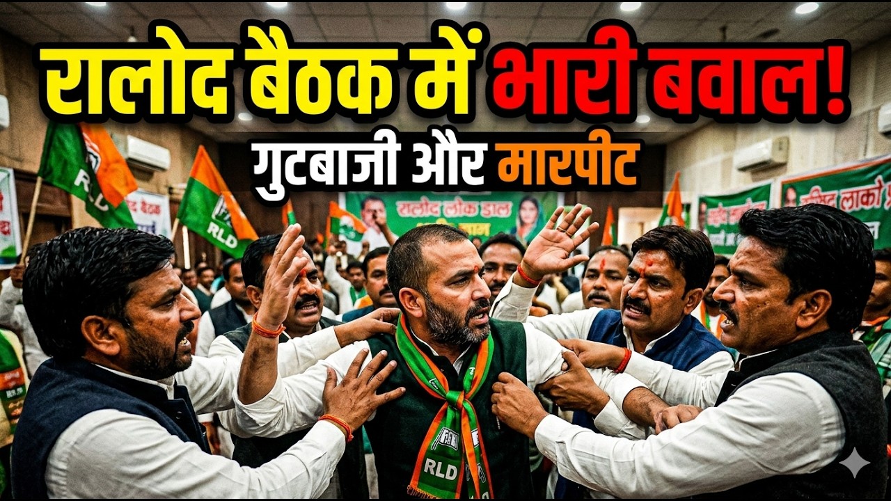 हापुड़: रालोद की बैठक बनी जंग का अखाड़ा, मंच पर पदाधिकारियों से भिड़े कार्यकर्ता; हाई-वोल्टेज ड्रामा देखिये लाइव