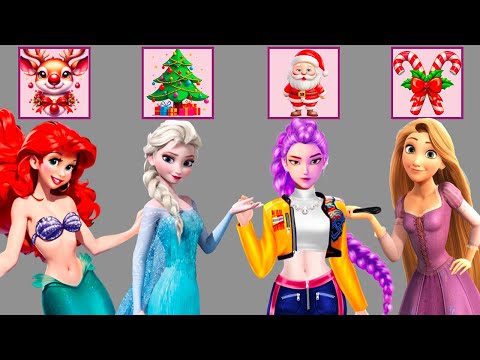 🎄 Epic Glow Up! Christmas Magic Transformation | Elsa, Rumi, Ariel & Rapunzel!