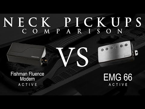 Fishman FLUENCE MODERN (alnico) vs EMG 66 - Active Neck Pickup Guitar Tone Comparison Demo
