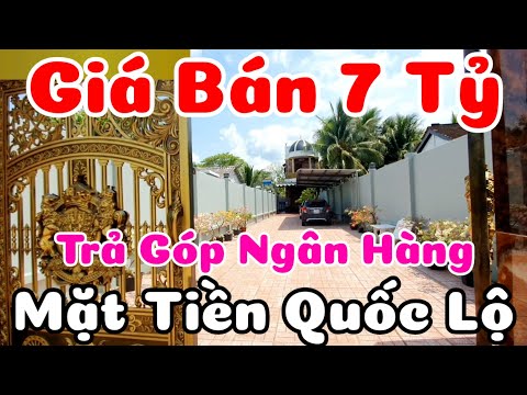 Nhà như dát vàng giá 7 tỷ mặt tiền Quốc lộ 54 Ngãi Tứ Vĩnh Long sau giáp sông Trà Ôn gần TP Cần Thơ