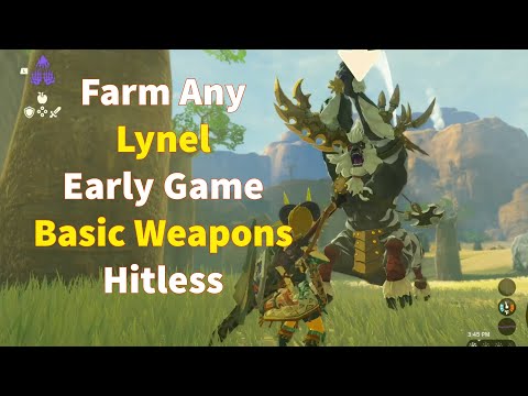 Farm Any Lynel Early Game in Zelda Tears of the Kingdom | Silver Lynel Perfect Hitless No Damage