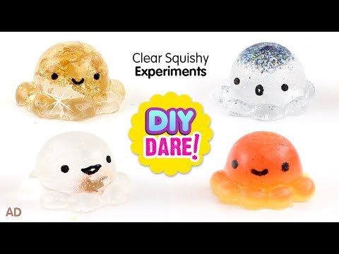 Aesthetic Clear Squishy Experiments! AD / DIY Dare #3 Video
