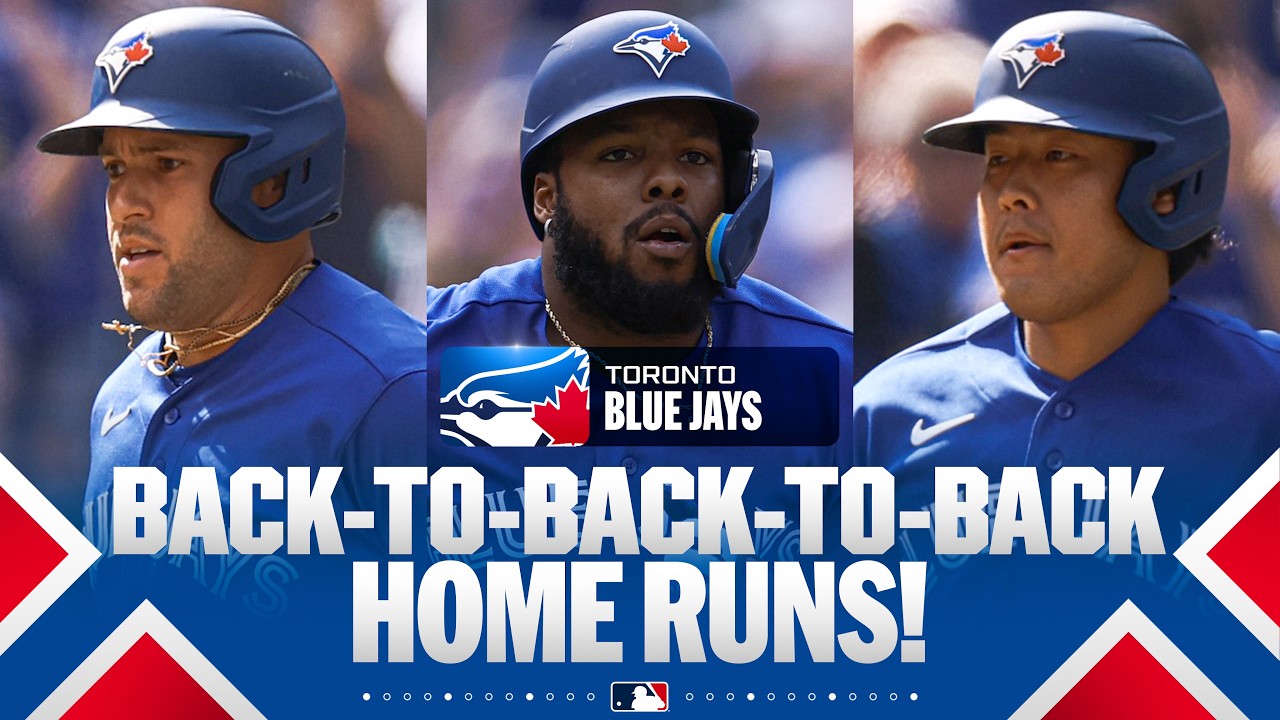 BACK-TO-BACK-TO-BACK HOMERS from George Springer, Vladimir Guerrero Jr. & Kazuma Okamoto in Toronto!