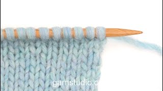 Video thumbnail for Como tricotar as malhas ourela em ponto meia  - estilo inglês / americano de tricotar