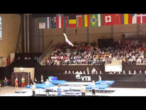 USHAKOV Dmitrii RUS compulsory Trampoline World Championships 2015