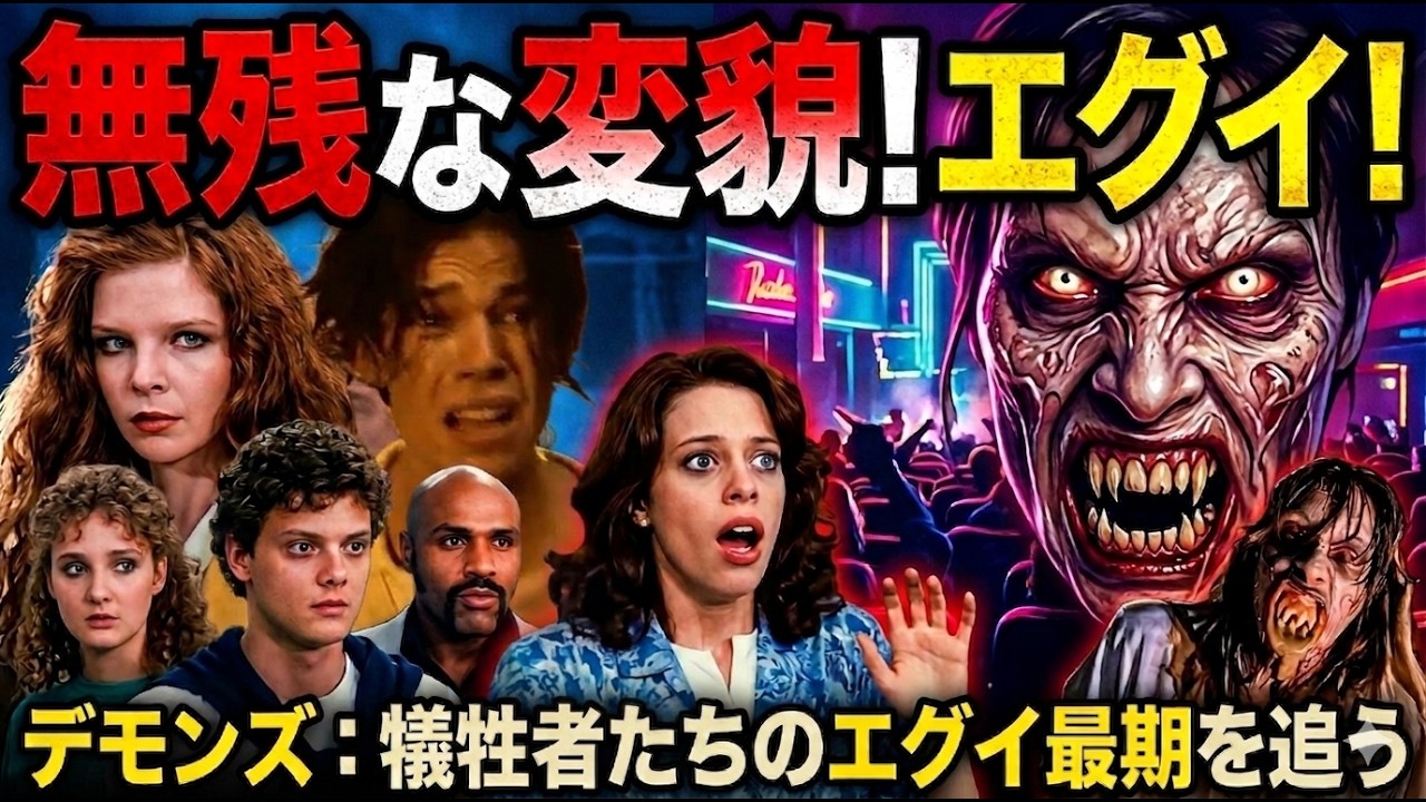 【 ゾンビ 図鑑】デモンズで登場人物が変貌した ゾンビ たちを一挙紹介‼無残な最期を遂げた ゾンビとは❓【 ゾンビ映画 考察】