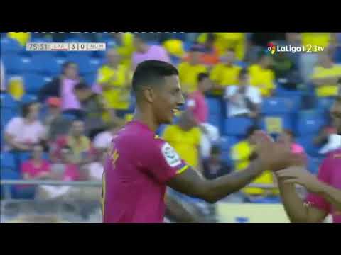 Gol de Maikel Mesa en el UD Las Palmas 3 - CD Numancia 0 |  18/19