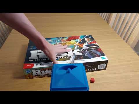Risk. Dice Distancing #55 board game. How far will it roll? * AmassGames * 4K dice tray.Area Control