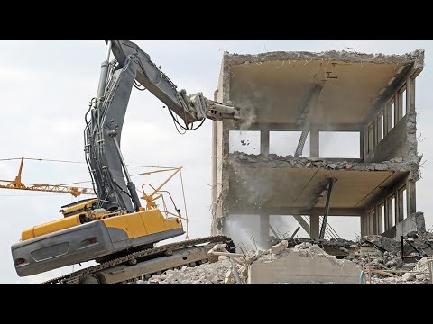 Amazing Dangerous Building Demolition Never Seen Before   Fastest Collapse Destruction Compilation