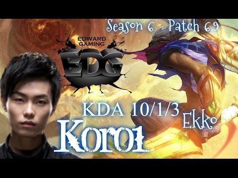 EDG Koro1 EKKO Top vs Maokai - Patch 6.9 KR | League of Legends