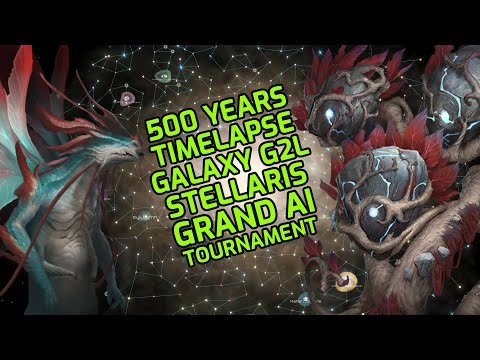 Stellaris Timelapse 500 years Grand AI Tournament 2022 - Galaxy G2L 😎 Dragonfox Crabstones