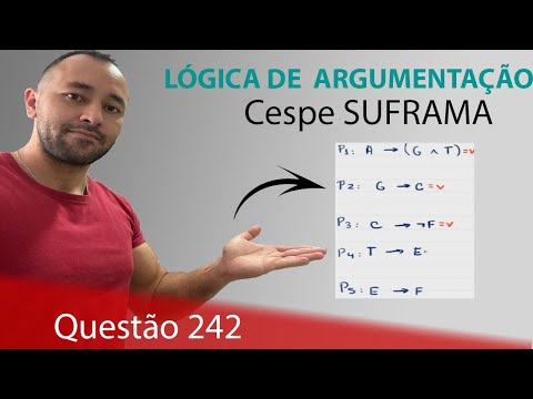 Cespe SUFRAMA [Lógica de Argumentação] - Questão 242 - Raciocínio Lógico