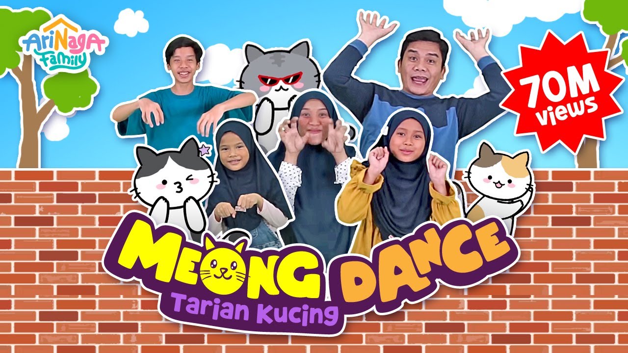 Arinaga Family | Meong Dance -Tarian Kucing (Official Music Video) #laguarinagafamily #meongmeong