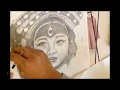 Drawing Kumari: Living goddess of Nepal.