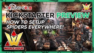 Warleague | Kickstarter Preview | Solo Playthrough | How To Setup | Spiders Everywhere!