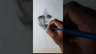 😈Wednesday addams drawing 😈 #artist #viral #trending #drawing #pinting #pmb #commission #shorts