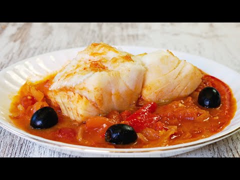 Tomato & Cod. Eeasy Recipe Mediterranean cuisine.