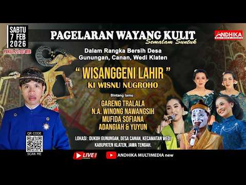 LIVE🔴WAYANG KULIT LAKON WISANGGENI LAHIR || DALANG KI WISNU NUGROHO || WEDI-KLATEN