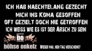 Böhse Onkelz - Wieder mal &#39;nen Tag verschenkt Lyrics