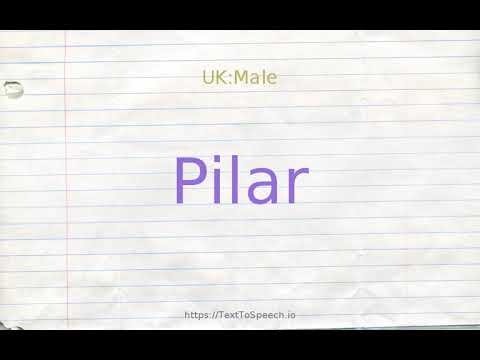 How to pronounce pilar