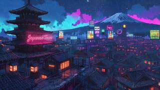 Nostalgic Retro Vibes 🪶 Japanese Town Ambience & 1980s & 90s Lofi Hip Hop Beats 🧿 Lofi Rain Playlist