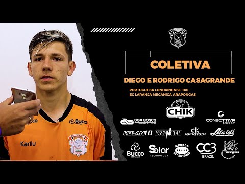 Coletiva Diego e Rodrigo Casagrande - Portuguesa 1x6 Laranja Mecânica 3ª Rodada Paranaense 3ªDivisão