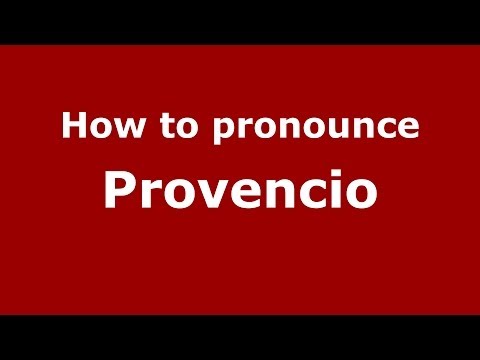 How to pronounce Provencio (Spanish/Spain) - PronounceNames.com