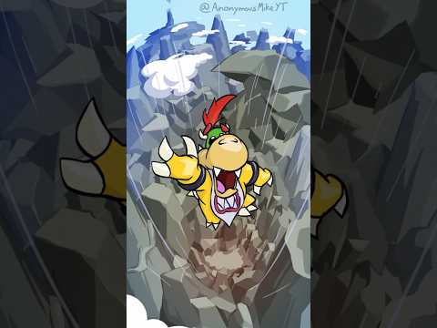 Bowser Jr. Falls Off a Cliff