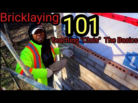 Bricklaying 101 With Green, Teaching Chris How To Lay Bricks