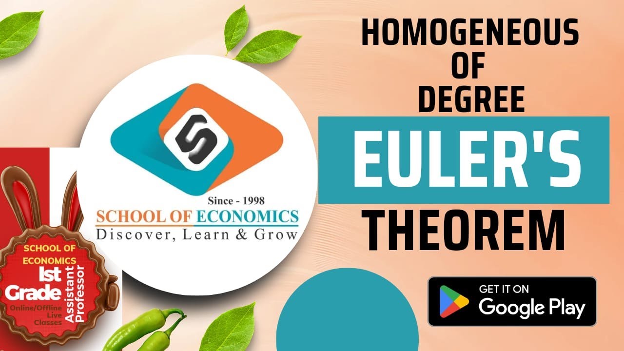 Euler's Theorem & Homogeneous of Degree ( UGC-NET, IAS, IES, RBI, Ist Grade/KVS/PGT )