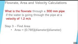 Video 11 Calculate Flowrate from Area and Velocity