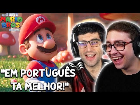 STREAMERS REAGINDO A COMPARAÇÃO DE DUBLAGEM DO FILME DO MARIO!