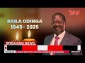 BREAKING Raila Amolo Odinga Dies In India While Receiving Treatment Sad Day In Kenya
