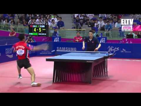 2014 Asian Games table Tennis(卓球) - Ind. - Men - 16th - JOO Saehyuk (KOR) vs JIANG Tianyi (江天一, HKG)