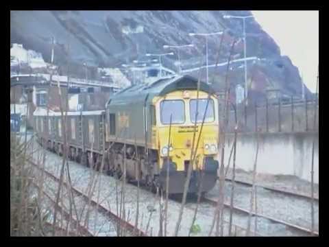 Penmaenmawr station (with 66559)- 17/02/12.