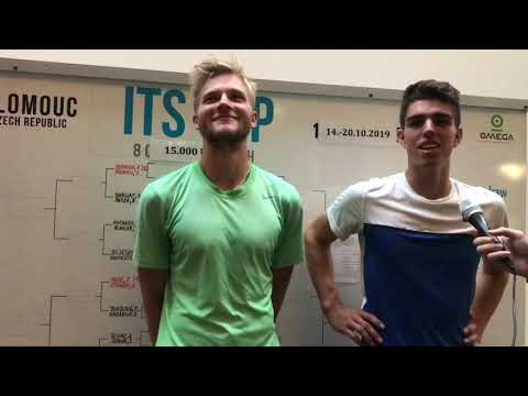 Dominik Reček a Jiří Barnat po výhře v 1. kole čtyřhry na ITS Cupu 2019