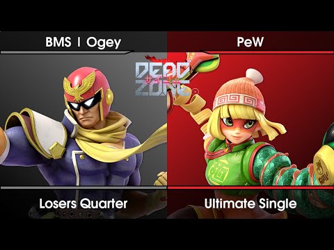 DEAD ZONE #2 Losers Quarter - BMS | Ogey (Captain Falcon) Vs. PeW (Min Min) SSBU Ultimate Tournament
