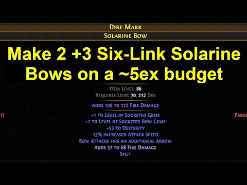Guide To Crafting Bows For Fire Elemental Hit Builds - Budget 5 exalts - Path of Exile