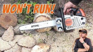 STIHL MS194T Chainsaw Runs Poorly & Quick Servicing