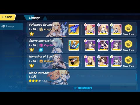 Honkai Impact 3: Nirvana Abyss D444: HoD Minion(IMG) 861: PE(S0) HoS(S0) SI(S, PPM) BD 3*