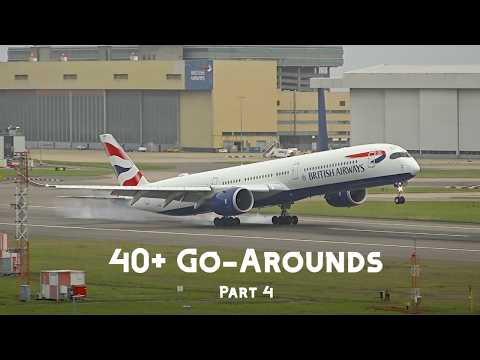 Heathrow Go-Arounds | HD | 40+ Go-Arounds | Part 4 | [Credit: Flight Focus 365]