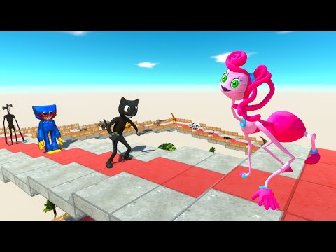 MOMMY LONG LEGS vs FPS AVATAR DEATH RUN - Animal Revolt Battle Simulator