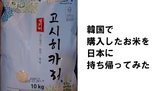 【コシヒカリ10kgで3900円】韓国で購入したお米を日本に持ち帰ってみた #意外と簡単 #賛否両論
