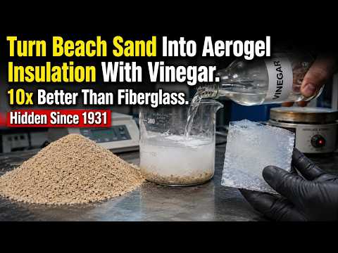 Turn Beach Sand Into Aerogel Insulation With Vinegar. 10x Better Than Fiberglass. Hidden Since 1931