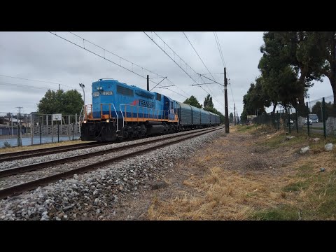 LOCOMOTORA D-2303 DE TRANSAP POR LOS CÓNDORES (GRAN CONCEPCIÓN)