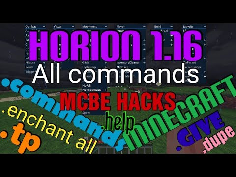 Apple Karate - Horion Hack Client Commands! MCBE Hacks for Beginners! Minecraft Bedrock Edition! .give -.dupe - .tp