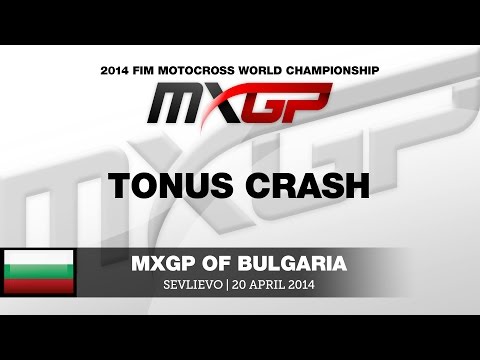 MXGP of Bulgaria 2014 Arnaud Tonus Crash - Motocross